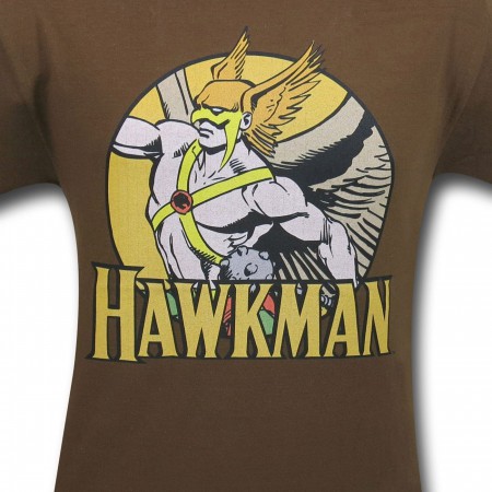 Hawkman Circle Brown T-Shirt