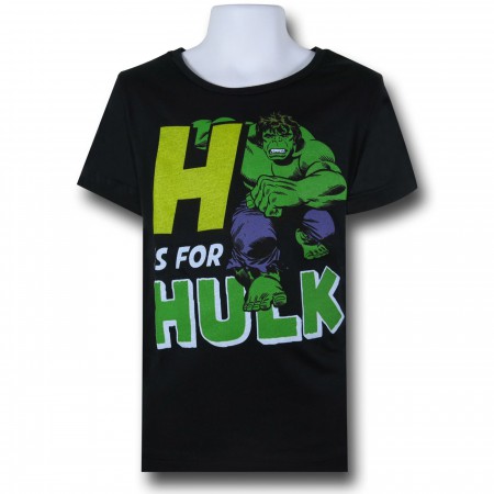 Hulk H is for Hulk Kids T-Shirt