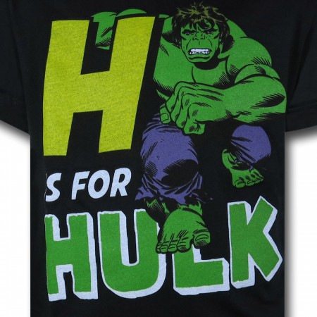 Hulk H is for Hulk Kids T-Shirt