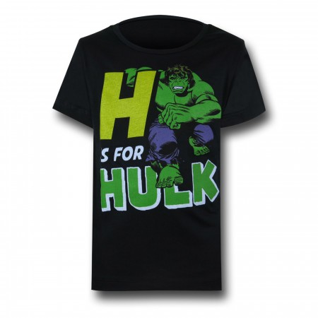 Hulk H is for Hulk Kids T-Shirt