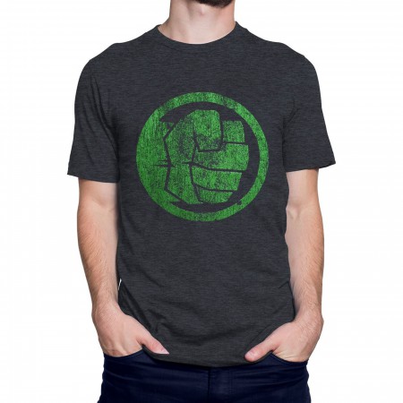 Hulk Fist Bump Heather Charcoal Men's T-Shirt