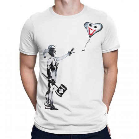 Harley Quinn Balloon Stencil Men's T-Shirt