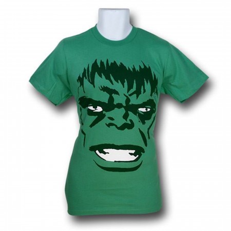 Hulk Green Close Up T-Shirt (30 Single) T-Shirt