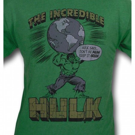 Hulk Keep it Green Heather Junk Food T-Shirt