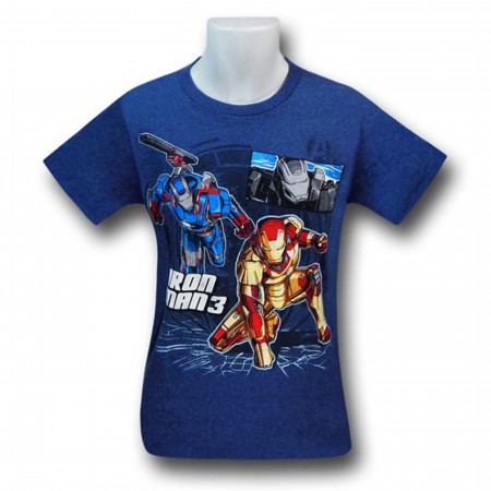 Iron Man 3 Three Suits Kids 30 Single T-Shirt
