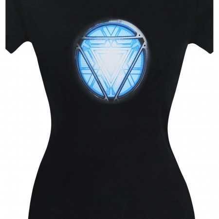 Iron Man Arc Reactor Women's Black T-Shirt