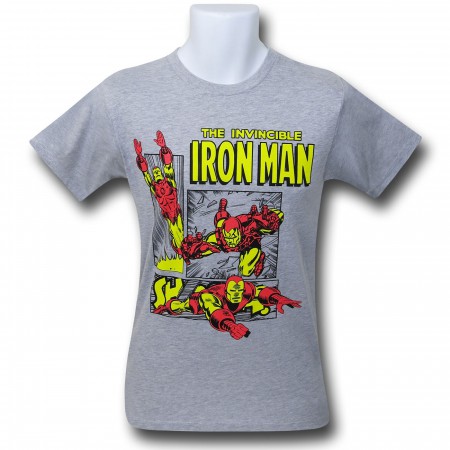 Iron Man Heather Grey Boxes 30 Single T-Shirt