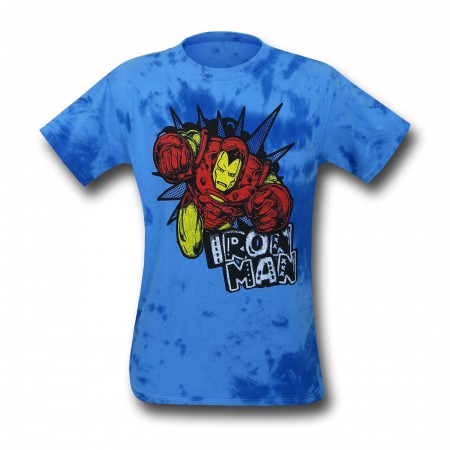 Iron Man Pointed Tie-Dye Kids T-Shirt