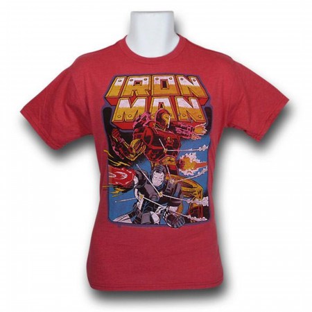 Iron Man Assault Junk Food Heather Red T-Shirt