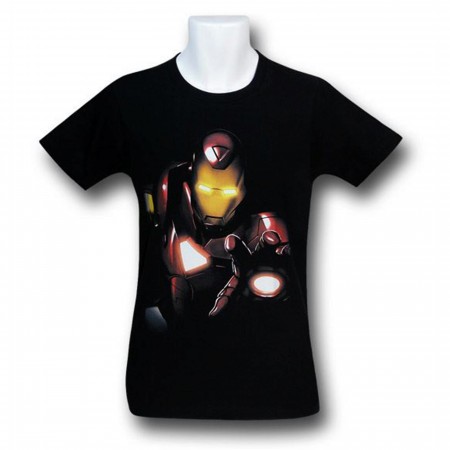 Iron Man Black Portrait 30 Single T-Shirt