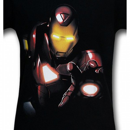 Iron Man Black Portrait 30 Single T-Shirt