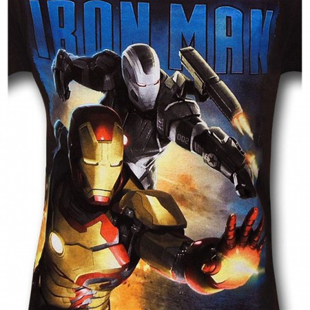 Iron Man Blast Team on Brown T-Shirt