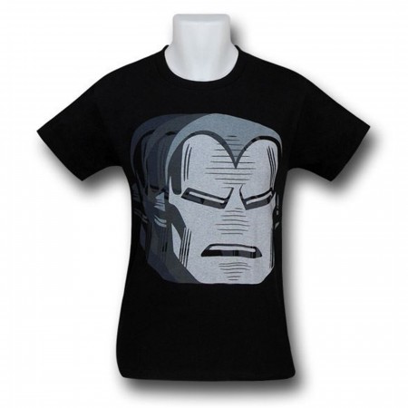 Iron Man Black and White Dome T-Shirt