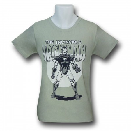 Iron Man Defender on Silver 30 Single T-Shirt