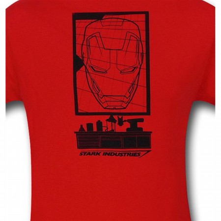 Iron Man Fist Down Red All-Over Print T-Shirt