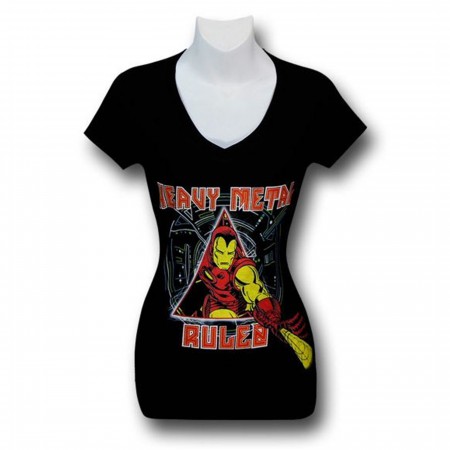 Iron Man Heavy Metal Rules Juniors T-Shirt