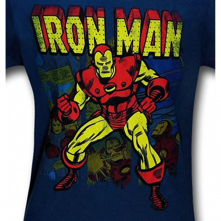 Iron Man Multiple Retro Images 30 Single T-Shirt