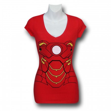 Iron Man Juniors V-Neck Costume Shirt