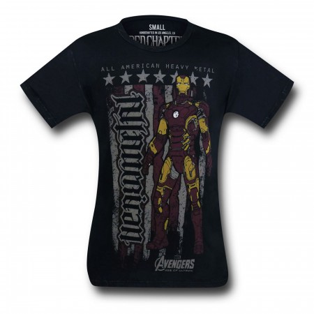 Iron Man Metal Red Chapter Ambigram T-Shirt