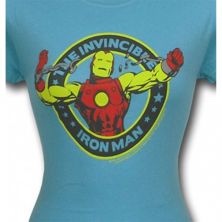 Iron Man Breaking Chains Jr Womens T-Shirt