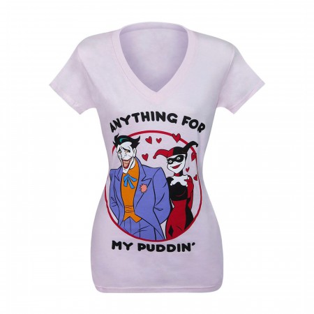 Joker & Harley My Puddin' Women's V-Neck T-Shirt