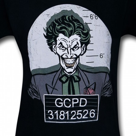 Joker Mugshot Black T-Shirt