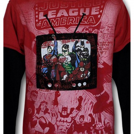 JLA Justice Snapshot Long Sleeve Kids T-Shirt