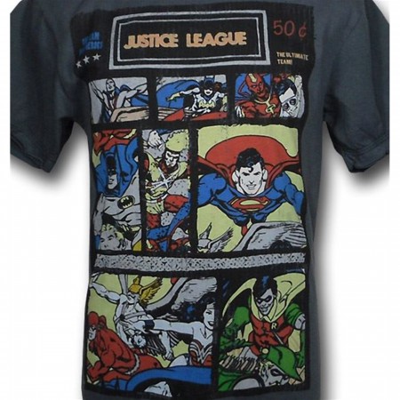 Justice League Many Heroes Juvy 30s T-Shirt