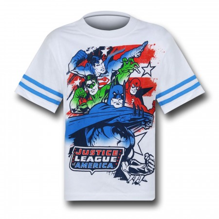 Justice League Sketch Kids Athletic T-Shirt