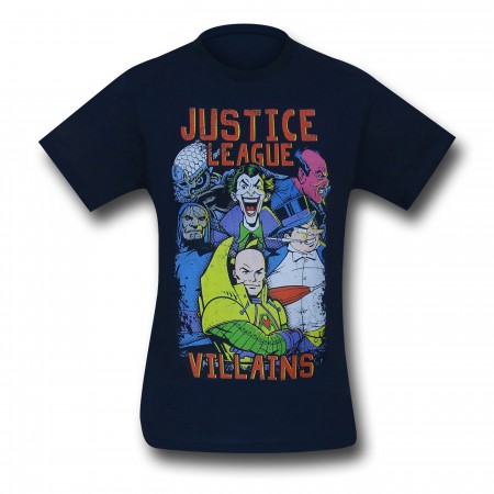 Justice League Villains Navy T-Shirt
