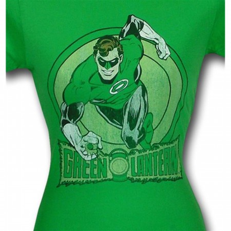 Green Lantern Women's Flyer Flaming T-Shirt