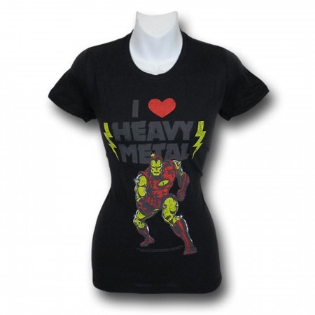 Iron Man Juniors I Love Heavy Metal T-Shirt