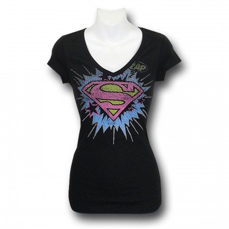Supergirl Junior Womens Splash Symbol T-Shirt