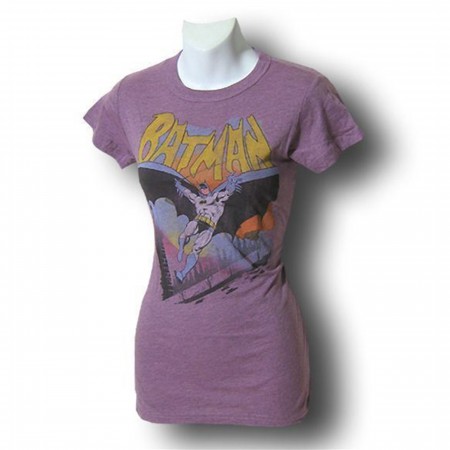 Batman Women's Blush Swinging Junk Food T-Shirt