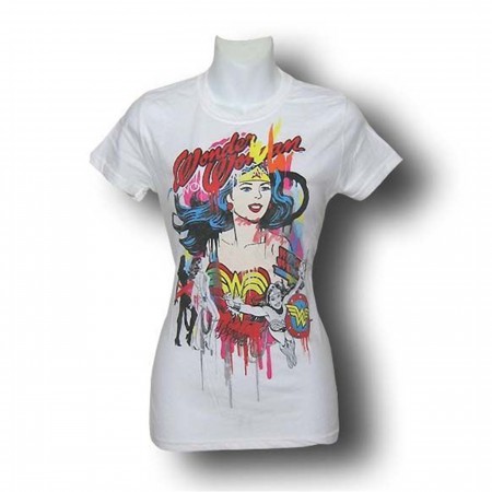 Wonder Woman Jr Womens Splash T-Shirt