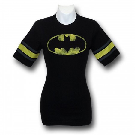 Batgirl Women's Distressed Athletic T-Shirt