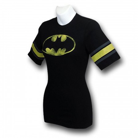 Batgirl Women's Distressed Athletic T-Shirt