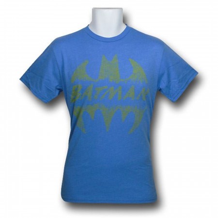 Batman Paint Blue/Yellow Junk Food T-Shirt
