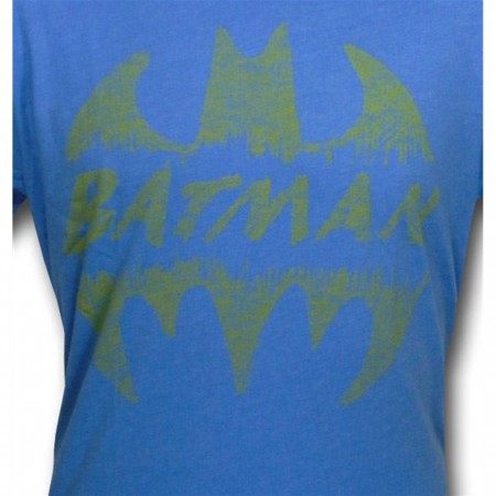 Batman Paint Blue/Yellow Junk Food T-Shirt