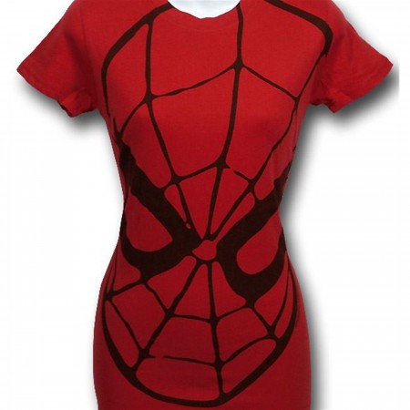 Spiderman Juniors Red Mask (30 Single) T-Shirt