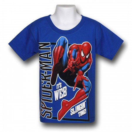 Spiderman Juvenile Web Slinging Time T-Shirt