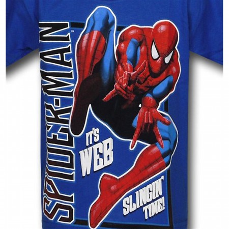 Spiderman Juvenile Web Slinging Time T-Shirt