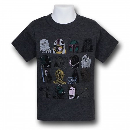 Star Wars Characters Kids 30 Single T-Shirt
