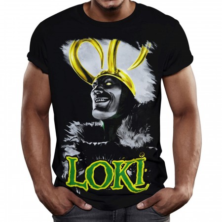 Loki Wicked Grin Black T-Shirt