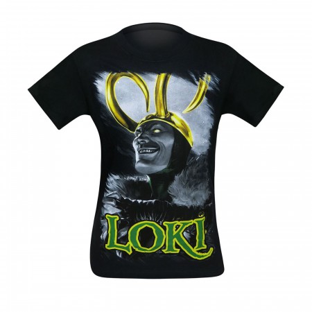 Loki Wicked Grin Black T-Shirt