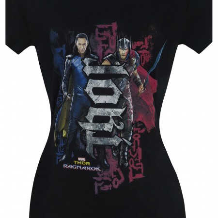 Loki and Thor Ragnarok Ambigram Women's T-Shirt