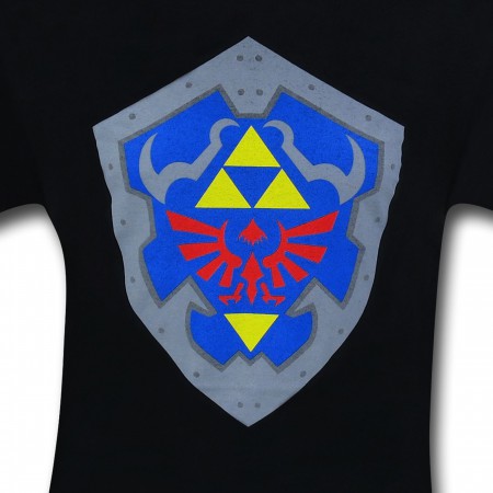 Zelda Simple Shield Black T-Shirt