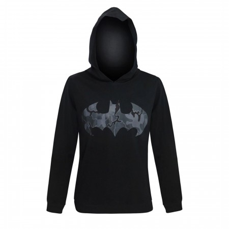 Batman Camo Symbol Men's Hooded Long Sleeve T-Shirt