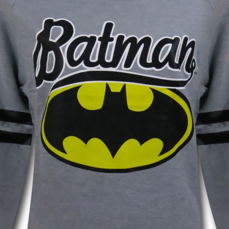 Batman Grey French Terry Longsleeve Women's T-Shirt