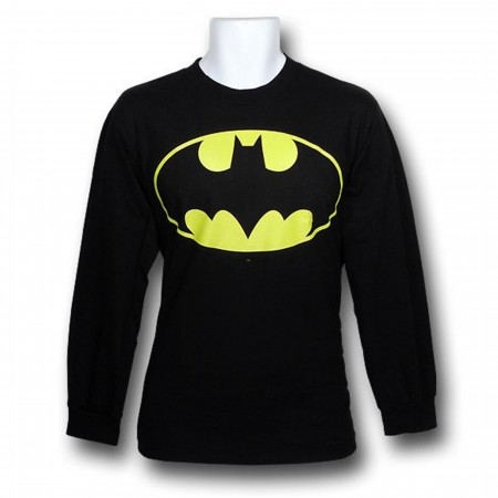 Batman Kids Symbol Black Long Sleeve T-Shirt